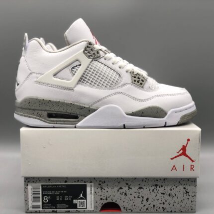 Air Jordan AJ4 White Gray Oreo