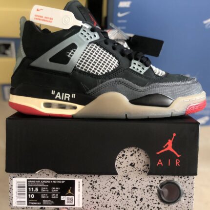 OFF-WHITE x AJ4 Alliance Edition Black and Red Color