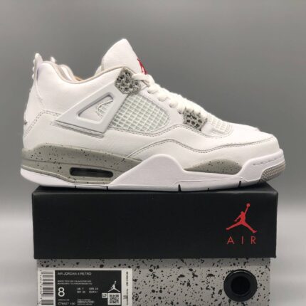 Air Jordan AJ4 White Gray Oreo