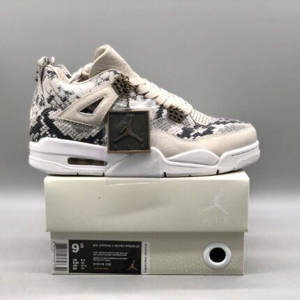 Air Jordan 4 retro snakeskin gray and white snakeskin