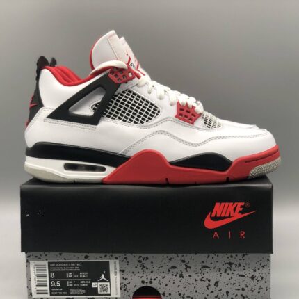 AJ4 white red