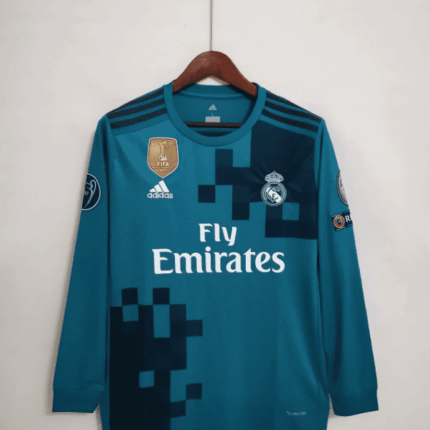 Real Madrid Champions League Version 2017/2018 Long Sleeve Third + ALL PATCHES