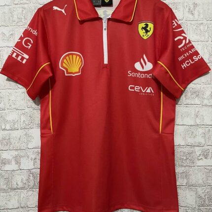 2024 Racing Suit Ferrari Collared S-5XL