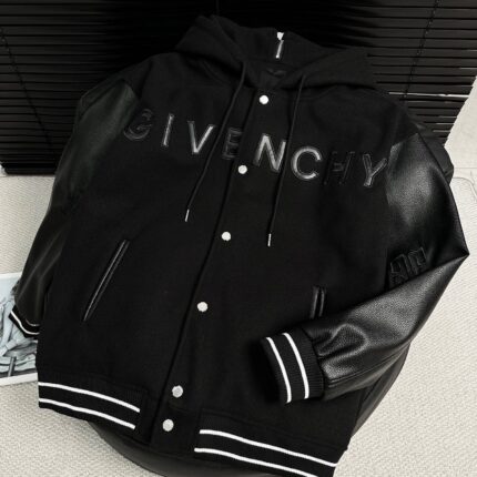 GIVENCHY letter embroidered baseball jacket