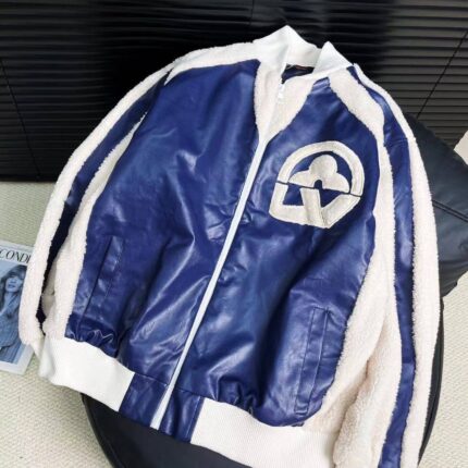 LOUIS VUITTON Louis Vuitton global towel embroidered baseball uniform jacket