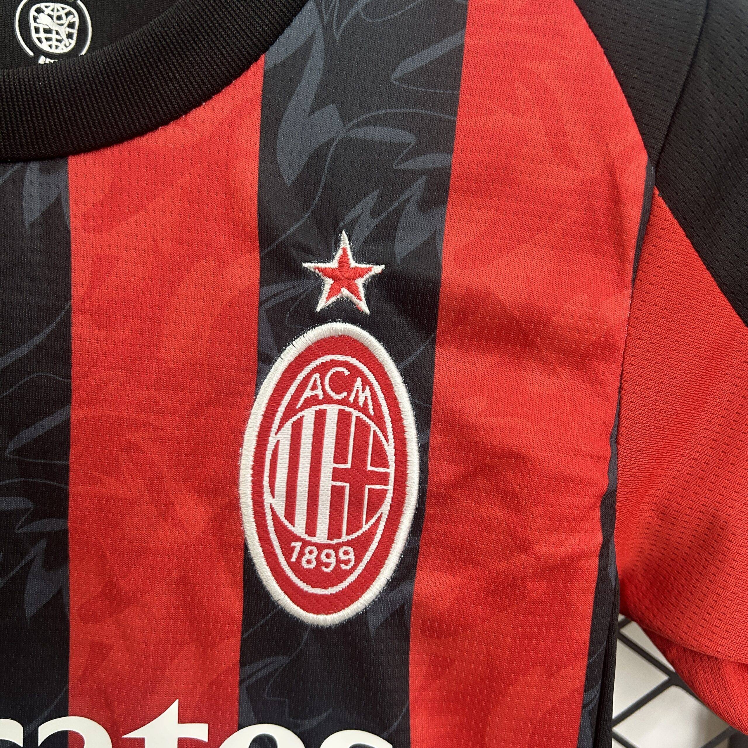 Maglia Home AC Milan bambino stagione 2025-2026 in rosso e nero