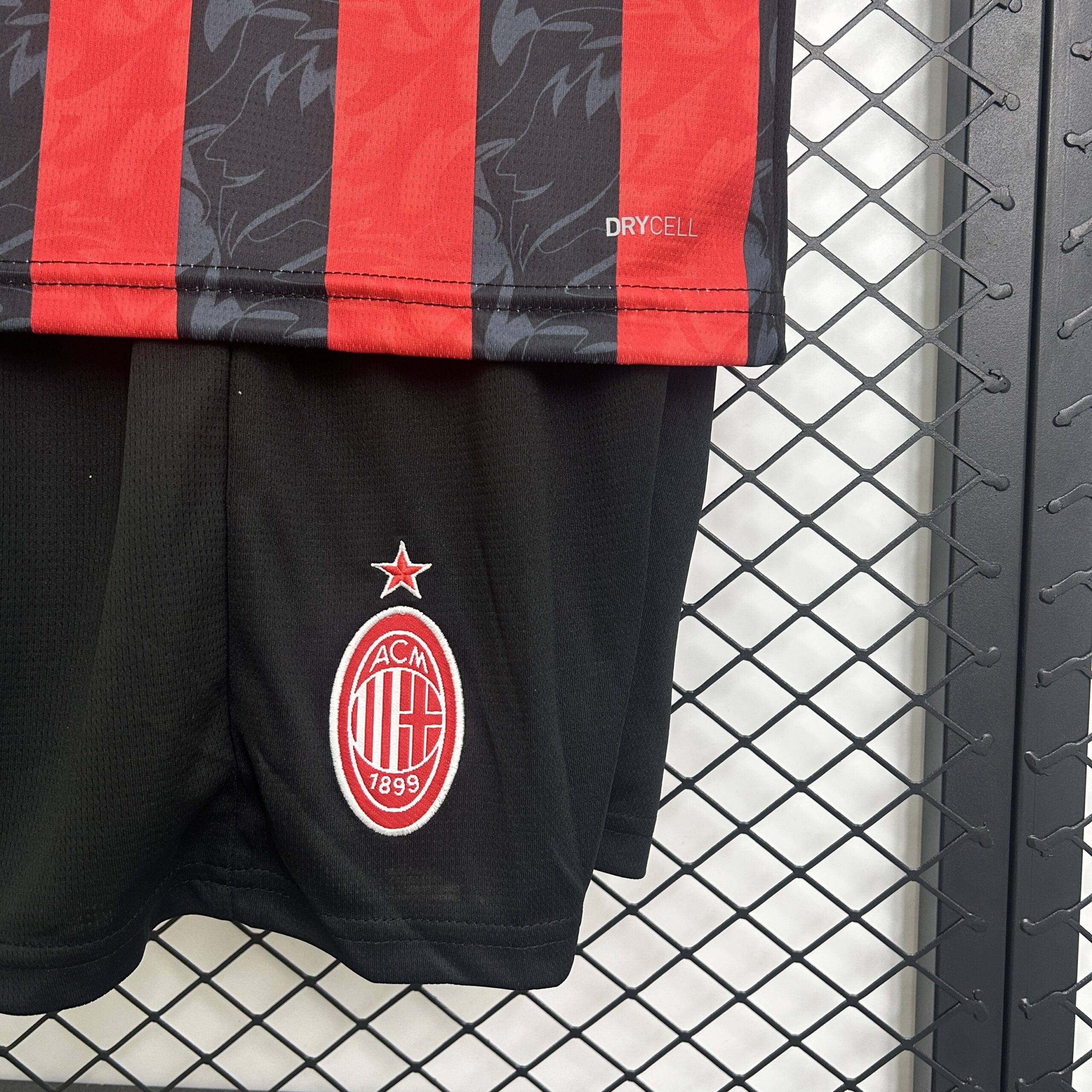 Maglia Home AC Milan bambino stagione 2025-2026 in rosso e nero