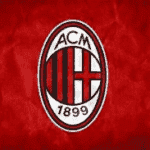 Maglia rossonera AC Milan in stile moderno e retrò