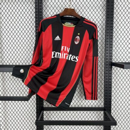 AC Milan 2010/11 Home Long Sleeves Retro Jersey
