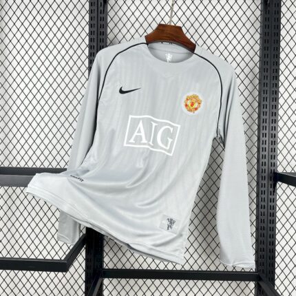 Manchester United 2007/08 Grey Goalkeepe Long Sleeves Retro Jersey