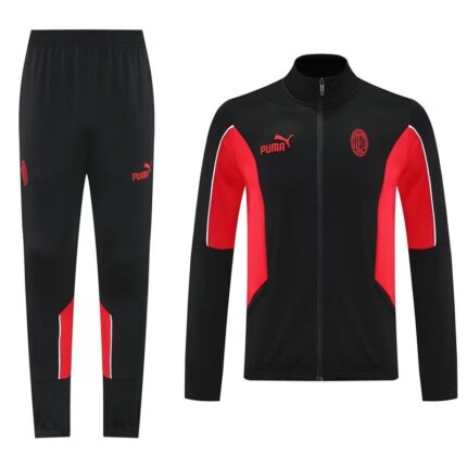 25-26 AC Milan Black&Red Football Tracksuits Long Jacket Suits
