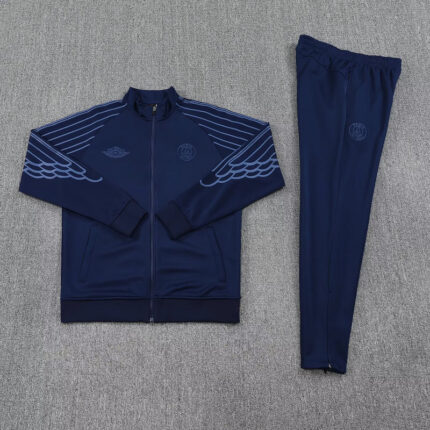 25-26 PSG Navy Football Tracksuits Long Jacket Suits