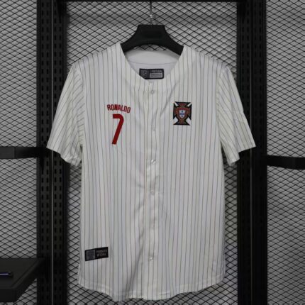 2025 Ronaldo #7 Portugal White Baseball Clothing Cheap Shirts